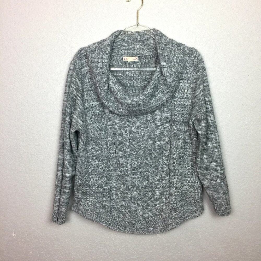IT'S OUR TIME Heathered Gray Knit Sweater Sz XL